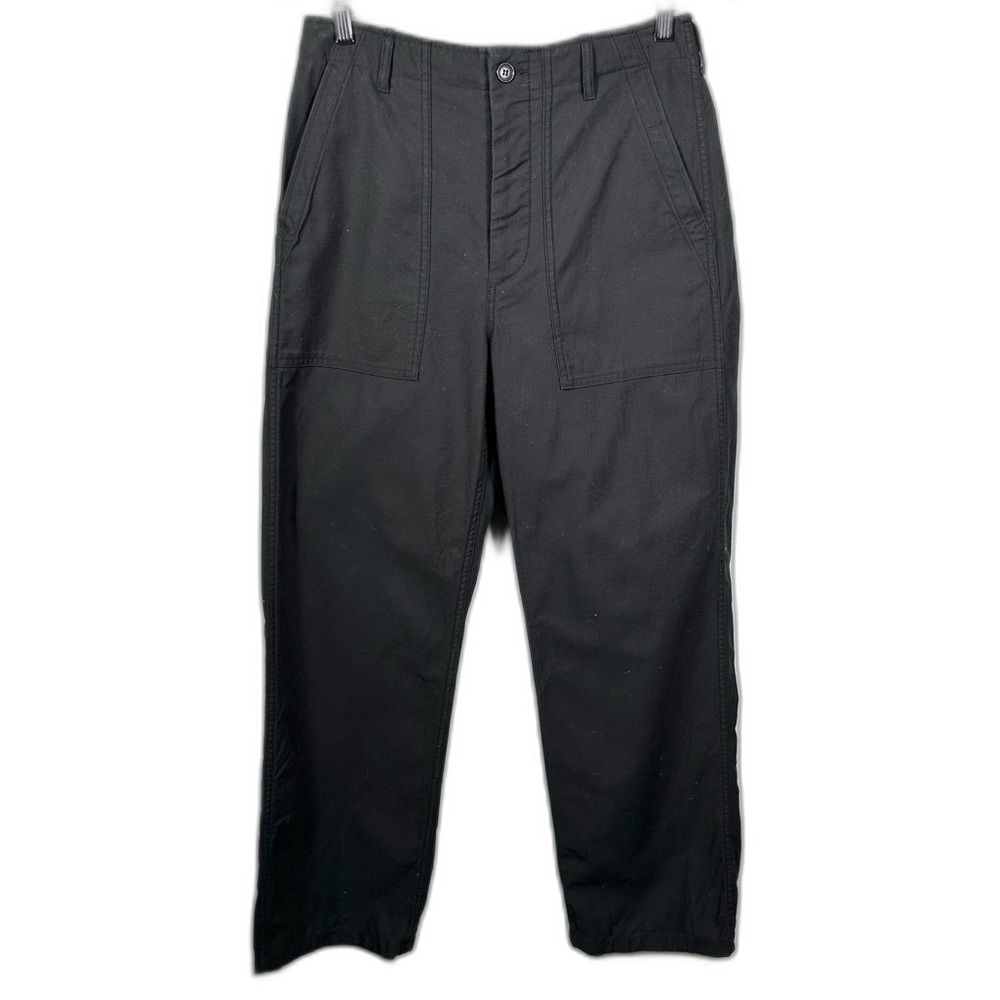 Buck Mason Women's Black Reverse Sateen Fatique Cargo Pant Size 27 Minimalist